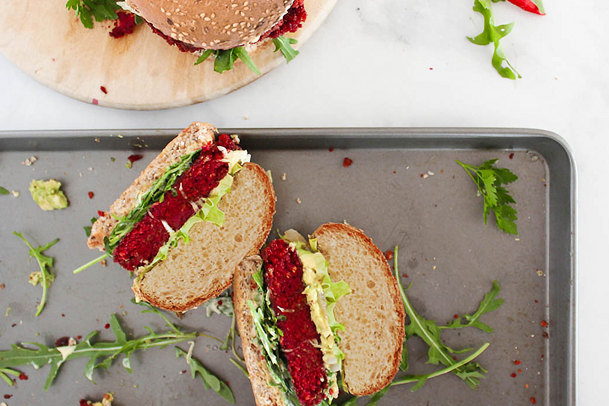 Vegan Beetroot Burger Healthy Delicious The Zest Kitchen